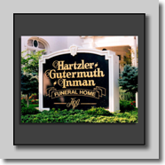 Hartzler Guttermuth Funeral Home Sign